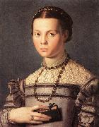 BRONZINO, Agnolo Portrait of a Young Girl fdtd oil